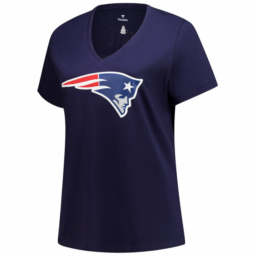 NFL New England Patriots Drake Maye  Women's Plus Size Name & Number V-Neck T-Shirt