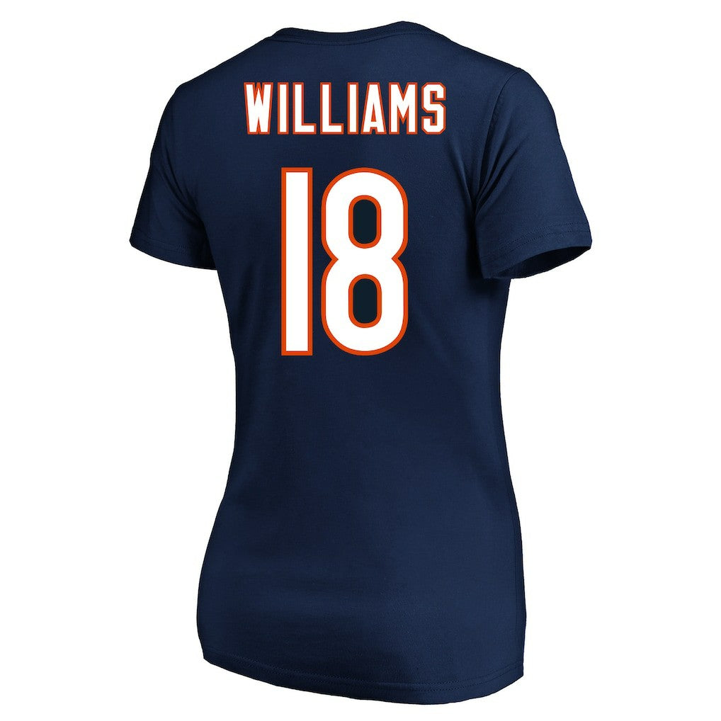 NFL Chicago Bears Caleb Williams  Women's Plus Size Fair Catch Name & Number Scoop Neck T-Shirt