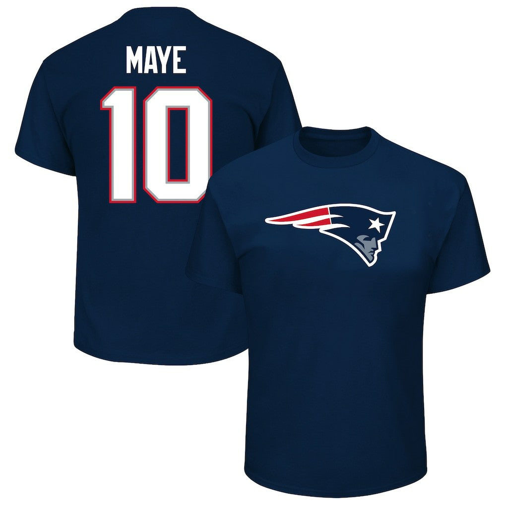 NFL New England Patriots Drake Maye  Big & Tall Player Name & Number T-Shirt