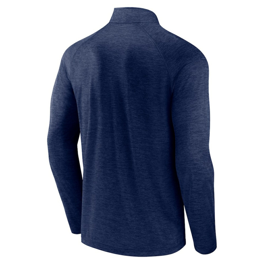 Atlanta Braves Head-to-Head Raglan Quarter-Zip Jacket - Navy