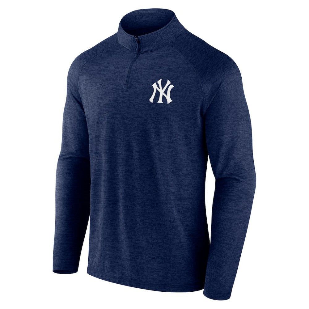 New York Yankees Head-to-Head Raglan Quarter-Zip Jacket - Navy