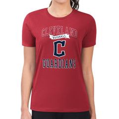 Cleveland Guardians G-III 4Her by Carl Banks Women's Super-Slim Fit Lightweight Team Logo Graphic T-Shirt - Red