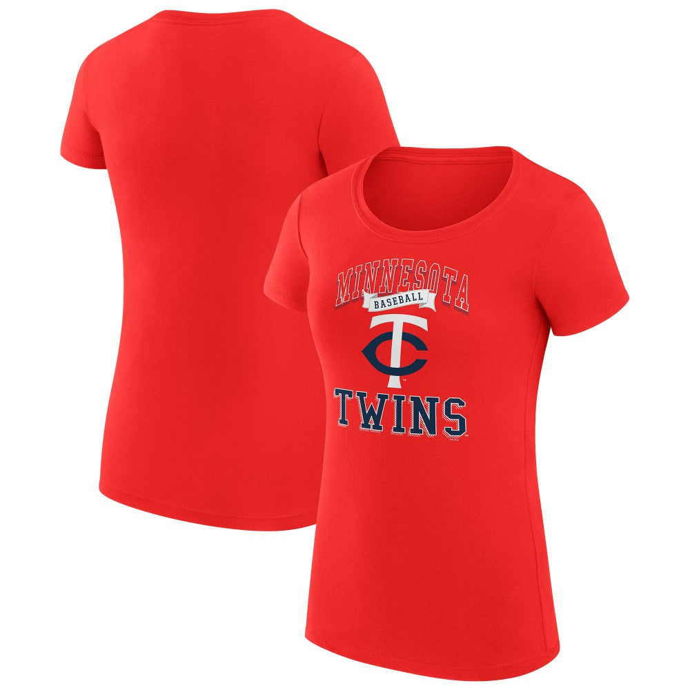 Minnesota Twins G-III 4Her by Carl Banks Women's Super-Slim Fit Lightweight Team Logo Graphic T-Shirt - Red