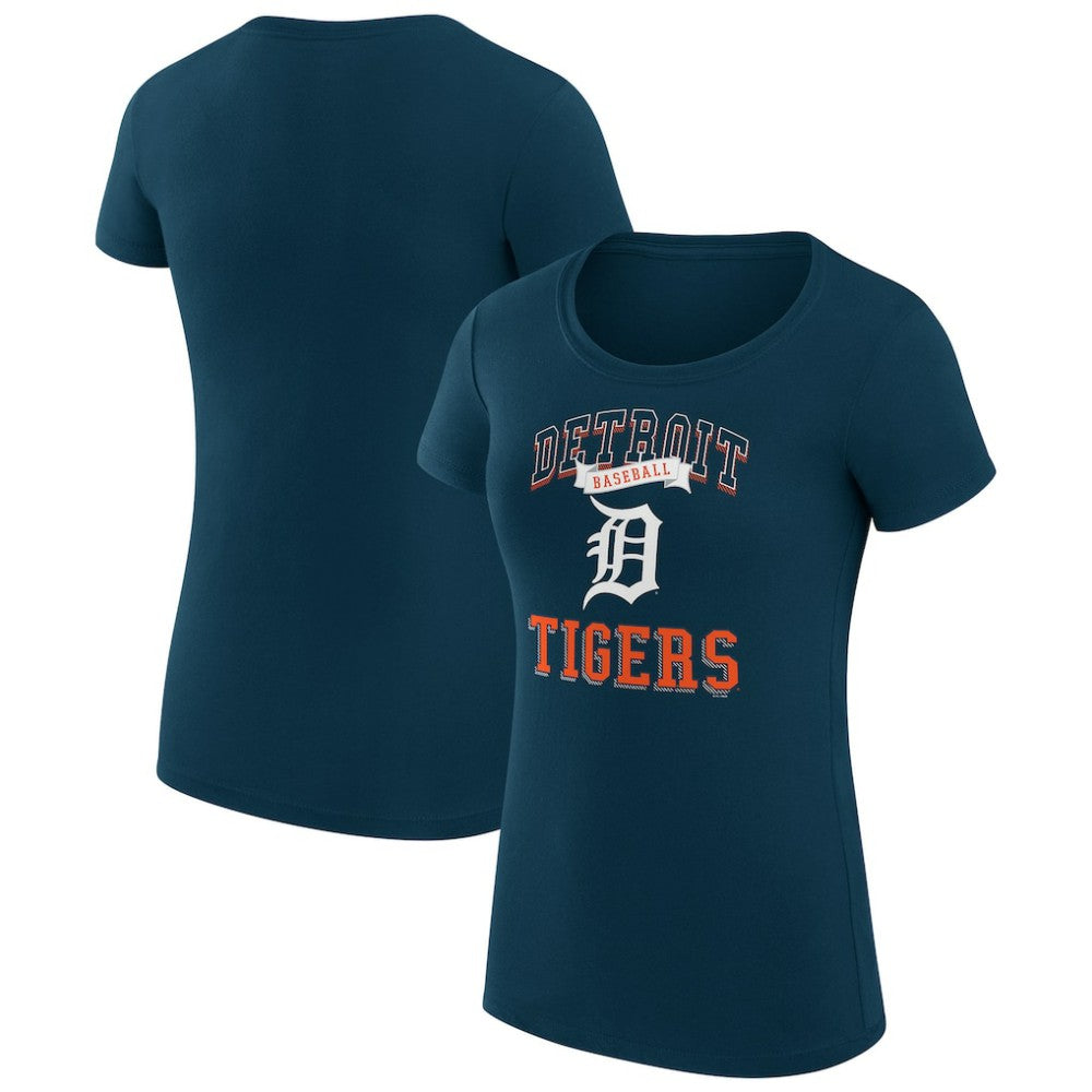 Detroit Tigers G-III 4Her by Carl Banks Women's Super-Slim Fit Lightweight Team Logo Graphic T-Shirt - Navy