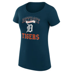Detroit Tigers G-III 4Her by Carl Banks Women's Super-Slim Fit Lightweight Team Logo Graphic T-Shirt - Navy