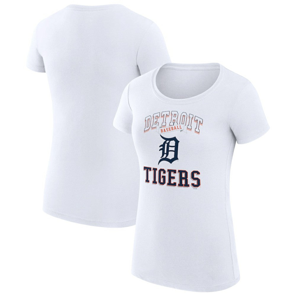 Detroit Tigers G-III 4Her by Carl Banks Women's Super-Slim Fit Lightweight Team Logo Graphic T-Shirt - White