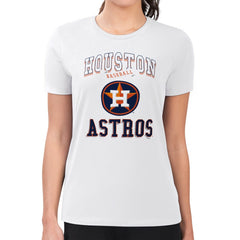 Houston Astros G-III 4Her by Carl Banks Women's Super-Slim Fit Lightweight Team Logo Graphic T-Shirt - White