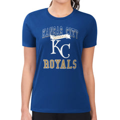 Kansas City Royals G-III 4Her by Carl Banks Women's Super-Slim Fit Lightweight Team Logo Graphic T-Shirt - Royal