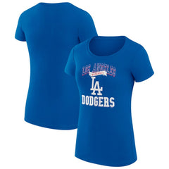 Los Angeles Dodgers G-III 4Her by Carl Banks Women's Super-Slim Fit Lightweight Team Logo Graphic T-Shirt - Royal