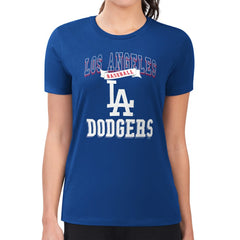 Los Angeles Dodgers G-III 4Her by Carl Banks Women's Super-Slim Fit Lightweight Team Logo Graphic T-Shirt - Royal