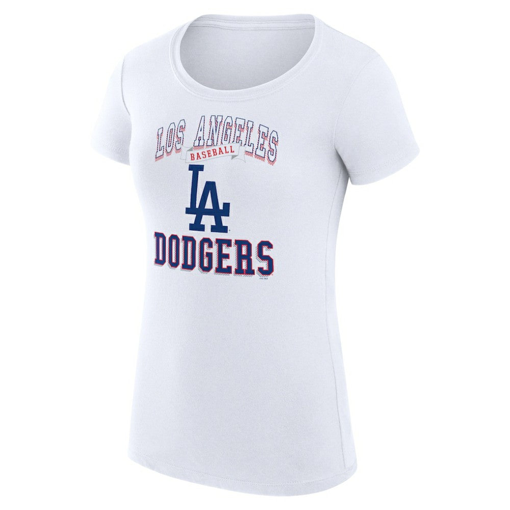 Los Angeles Dodgers G-III 4Her by Carl Banks Women's Super-Slim Fit Lightweight Team Logo Graphic T-Shirt - White