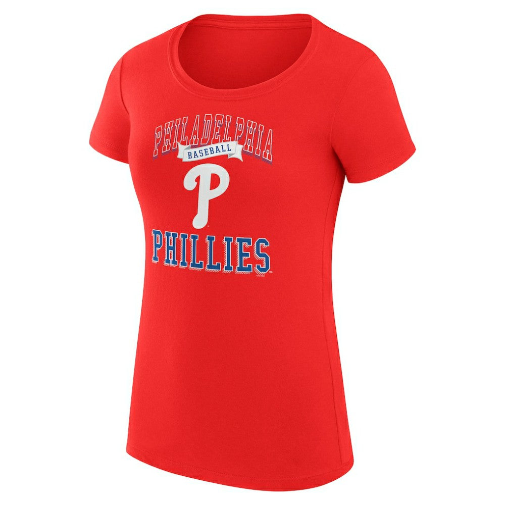 Philadelphia Phillies G-III 4Her by Carl Banks Women's Super-Slim Fit Lightweight Team Logo Graphic T-Shirt - Red