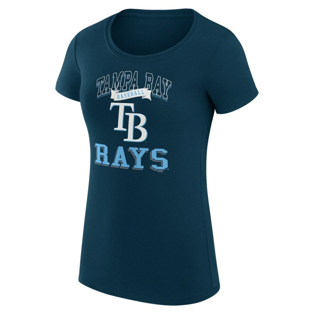 Tampa Bay Rays G-III 4Her by Carl Banks Women's Super-Slim Fit Lightweight Team Logo Graphic T-Shirt - Navy