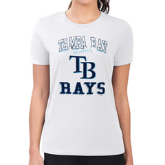 Tampa Bay Rays G-III 4Her by Carl Banks Women's Super-Slim Fit Lightweight Team Logo Graphic T-Shirt - White
