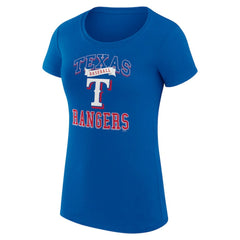 Texas Rangers G-III 4Her by Carl Banks Women's Super-Slim Fit Lightweight Team Logo Graphic T-Shirt - Royal