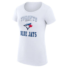 Toronto Blue Jays G-III 4Her by Carl Banks Women's Super-Slim Fit Lightweight Team Logo Graphic T-Shirt - White