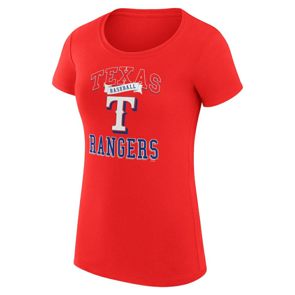 Texas Rangers G-III 4Her by Carl Banks Women's Super-Slim Fit Lightweight Team Logo Graphic T-Shirt - Red