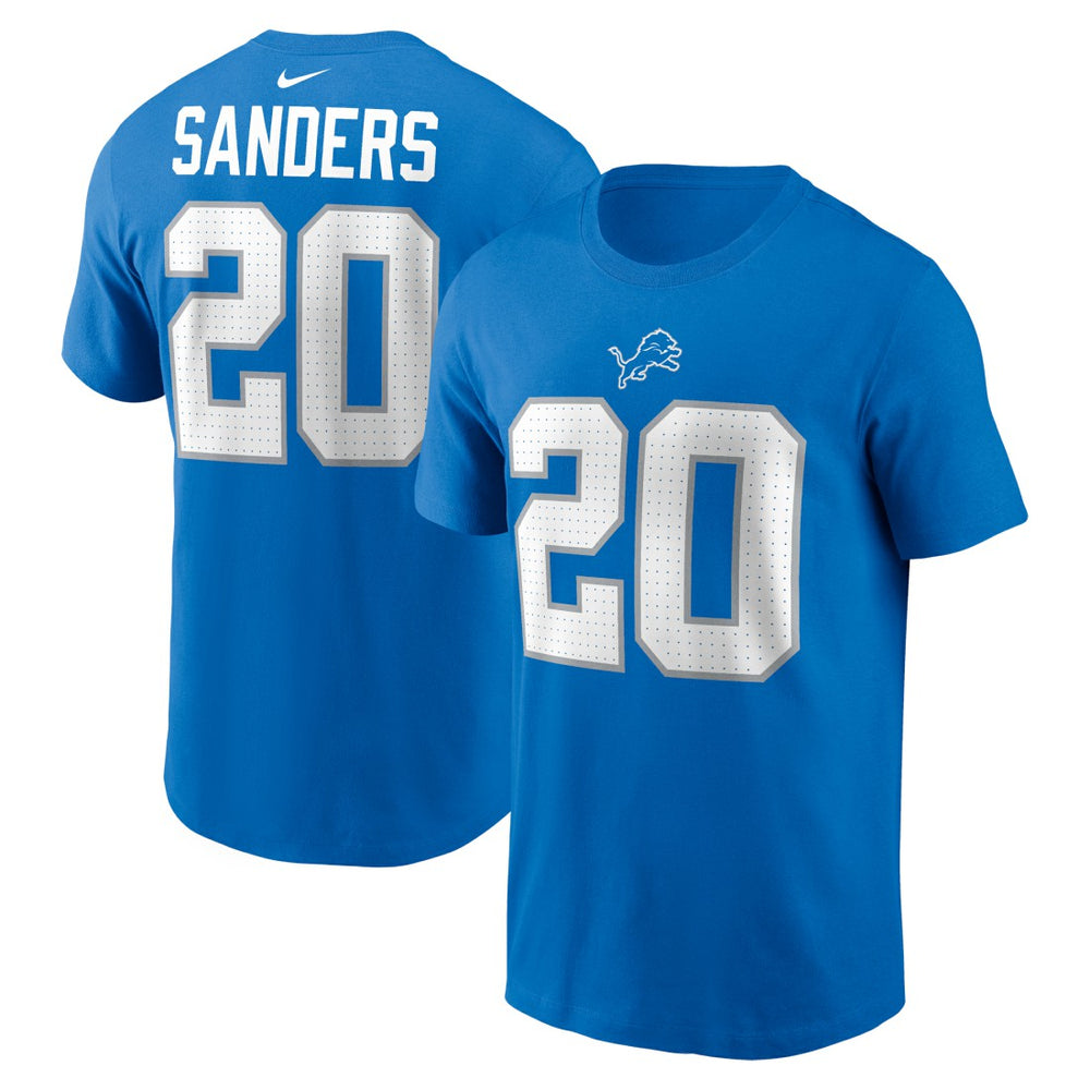 NFL Detroit Lions Barry Sanders  Retired Player Name & Number T-Shirt