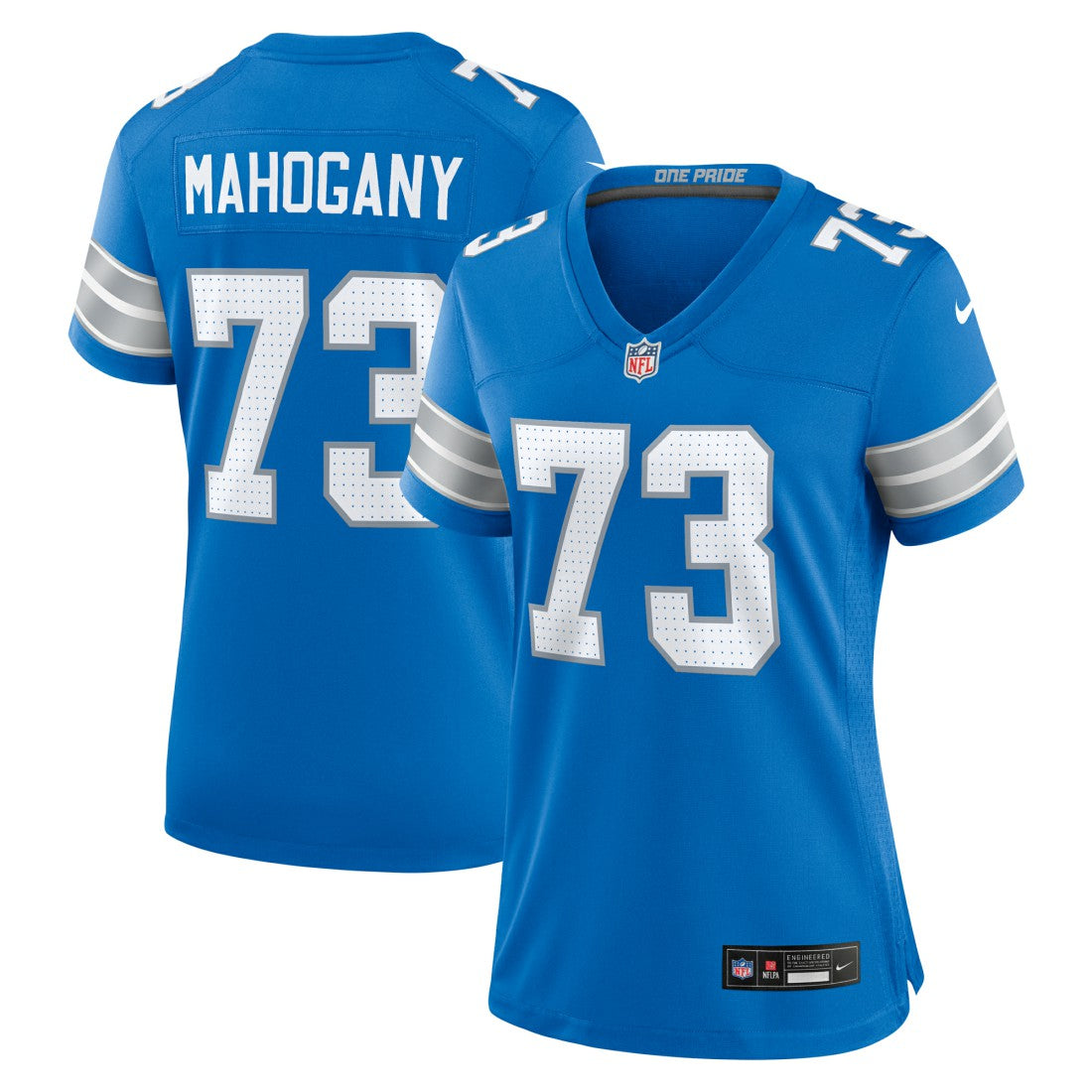 NFL Detroit Lions Christian Mahogany  Women's Team Game Jersey