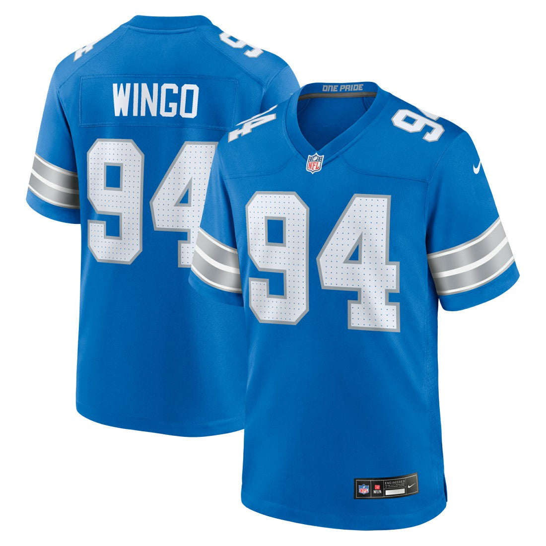 NFL Detroit Lions Mekhi Wingo  Team Game Jersey