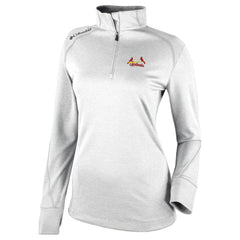 St. Louis Cardinals Women's Cooperstown Collection Shotgun 2.0 Omni-Wick Quarter-Zip Top - White | Columbia