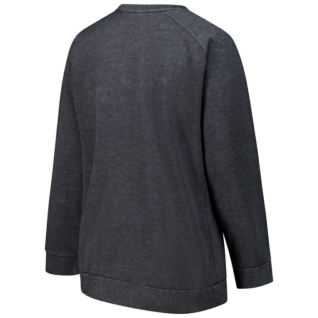NFL Minnesota Vikings Profile Women's Plus Size Acid Wash Raglan Sweatshirt