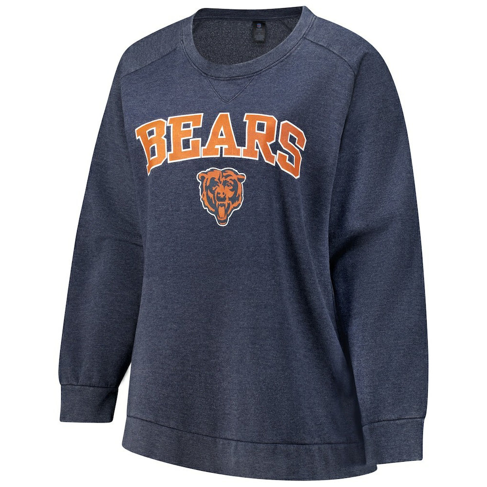 NFL Chicago Bears Profile Women's Plus Size Acid Wash Raglan Sweatshirt