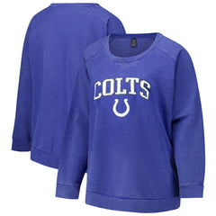 NFL Indianapolis Colts Profile Women's Plus Size Acid Wash Raglan Sweatshirt