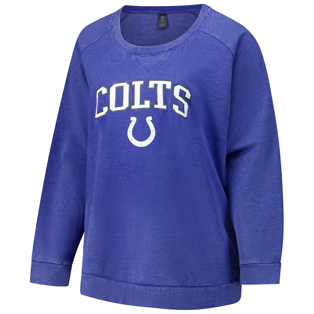 NFL Indianapolis Colts Profile Women's Plus Size Acid Wash Raglan Sweatshirt