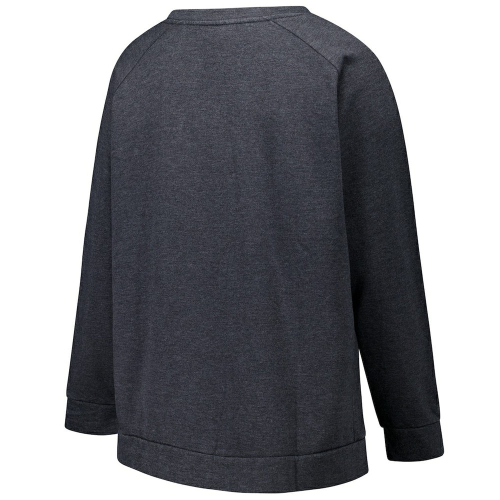 NFL Las Vegas Raiders Profile Women's Plus Size Acid Wash Raglan Sweatshirt