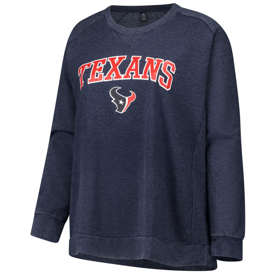 NFL Houston Texans Profile Women's Plus Size Acid Wash Raglan Sweatshirt