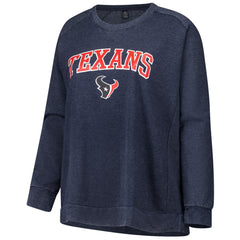 NFL Houston Texans Profile Women's Plus Size Acid Wash Raglan Sweatshirt
