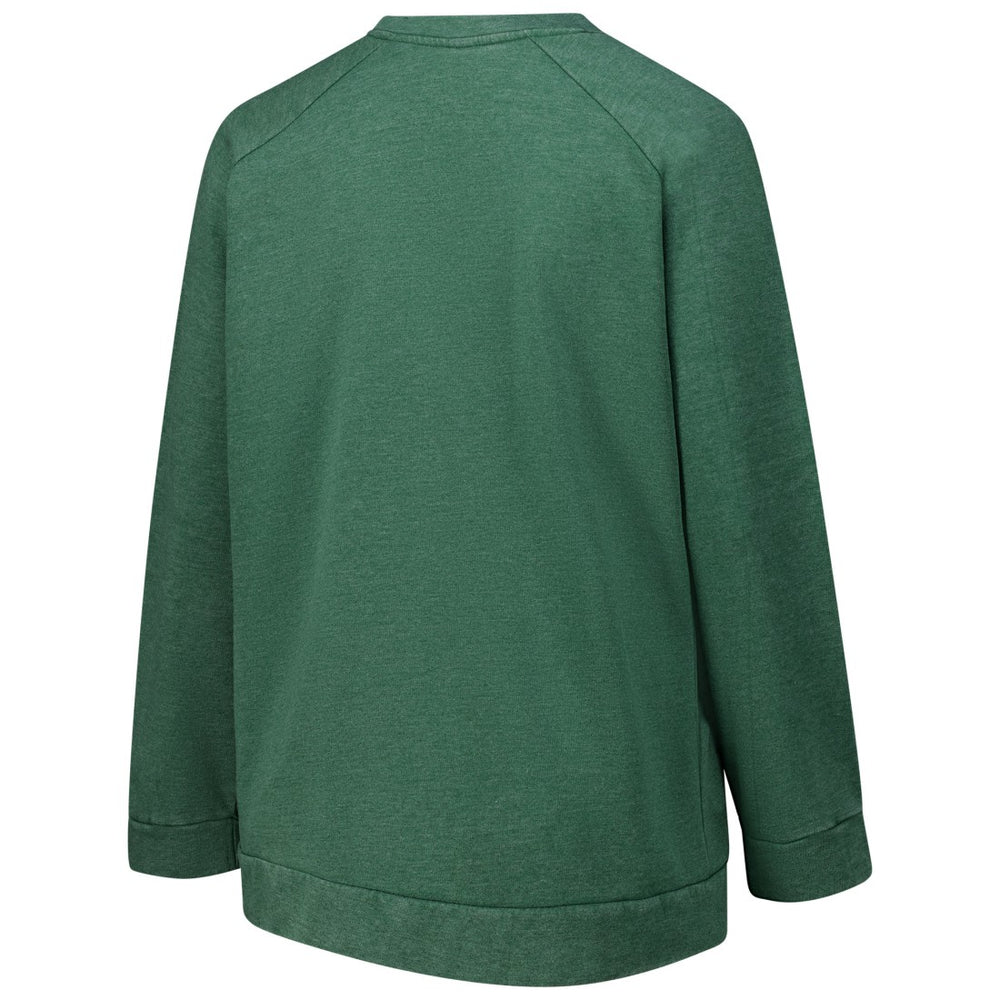 NFL Green Bay Packers Profile Women's Plus Size Acid Wash Raglan Sweatshirt