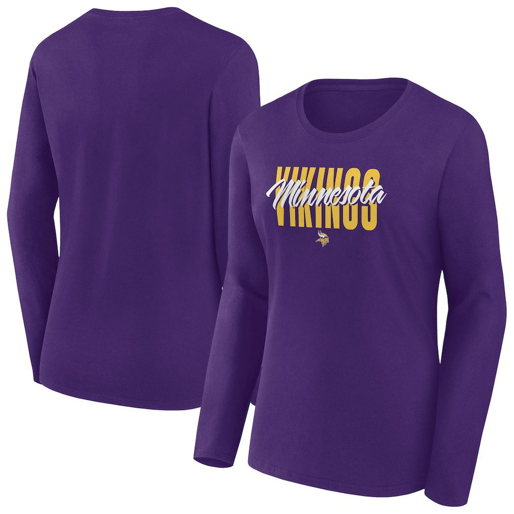 NFL Minnesota Vikings Women's Long Sleeve Scoop Neck T-Shirt