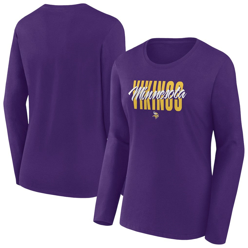 NFL Minnesota Vikings Women's Long Sleeve Scoop Neck T-Shirt