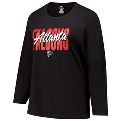 NFL Atlanta Falcons Women's Long Sleeve Scoop Neck T-Shirt