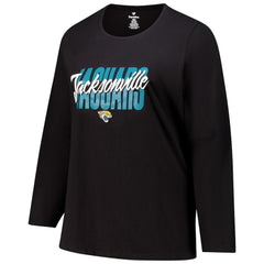 NFL Jacksonville Jaguars Women's Long Sleeve Scoop Neck T-Shirt