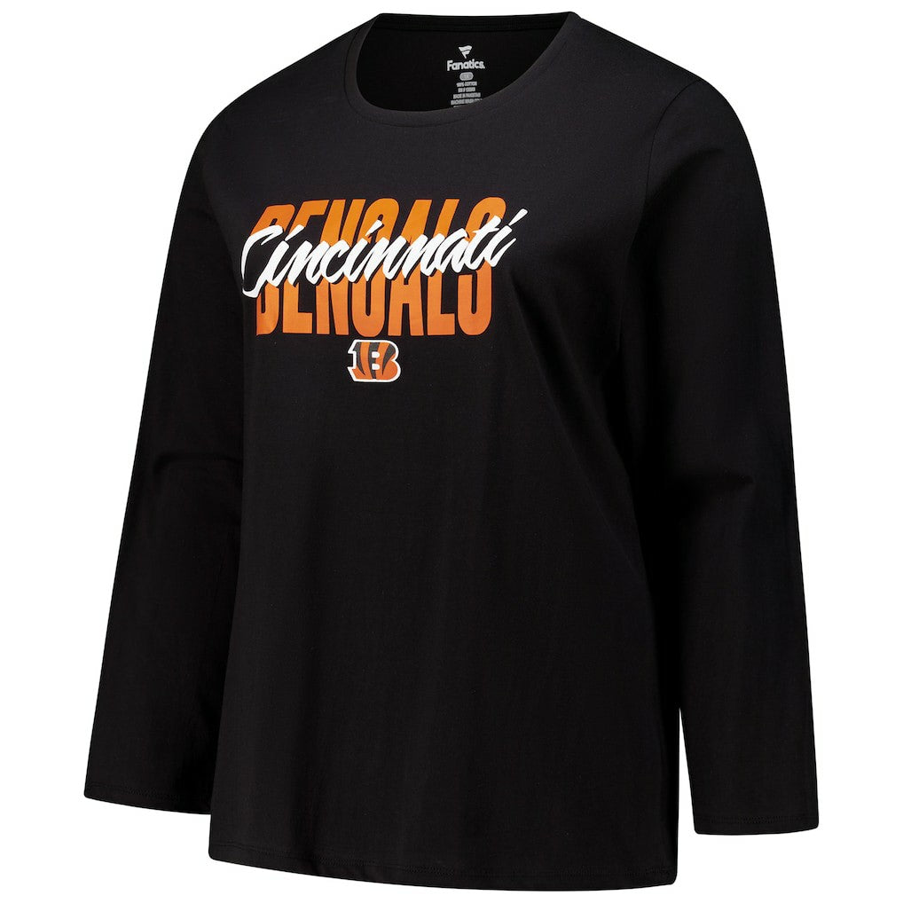 NFL Cincinnati Bengals Women's Long Sleeve Scoop Neck T-Shirt
