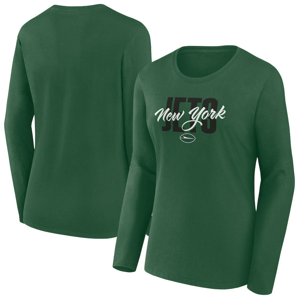 NFL New York Jets Women's Long Sleeve Scoop Neck T-Shirt