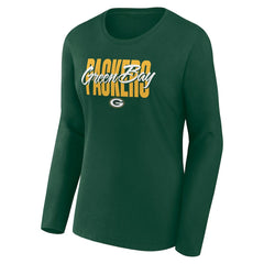 NFL Green Bay Packers Women's Long Sleeve Scoop Neck T-Shirt