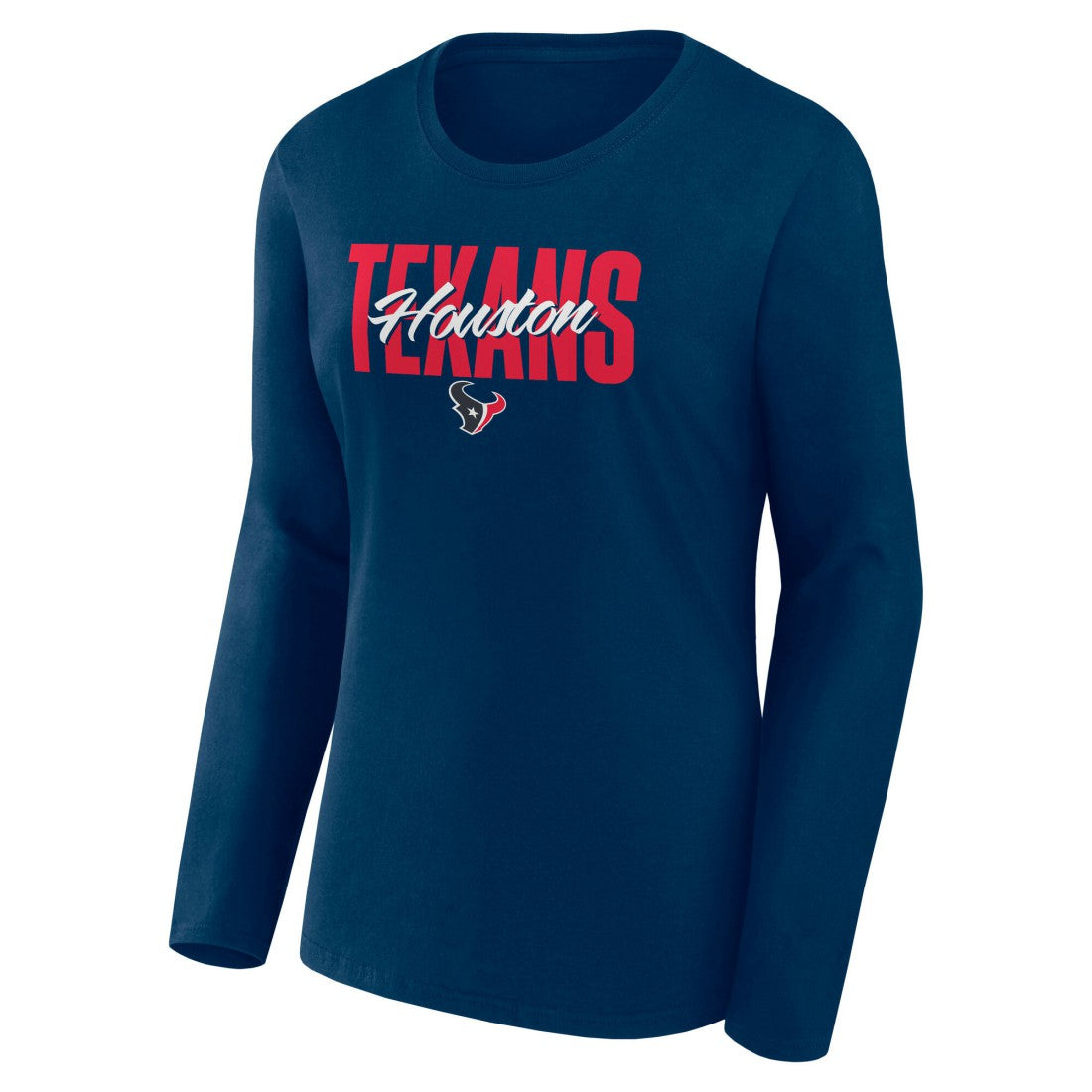 NFL Houston Texans Women's Long Sleeve Scoop Neck T-Shirt
