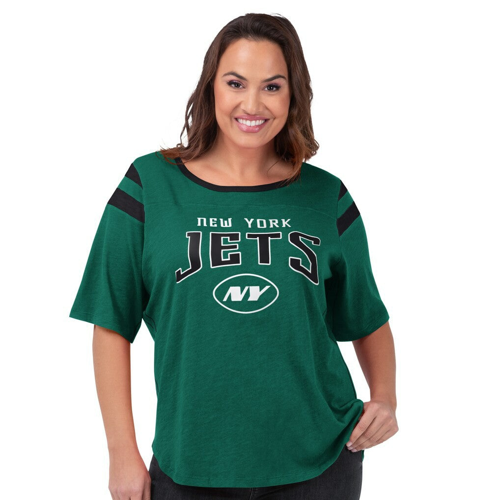 NFL New York Jets G-III 4Her by Carl Banks Women's Plus Size Linebacker T-Shirt