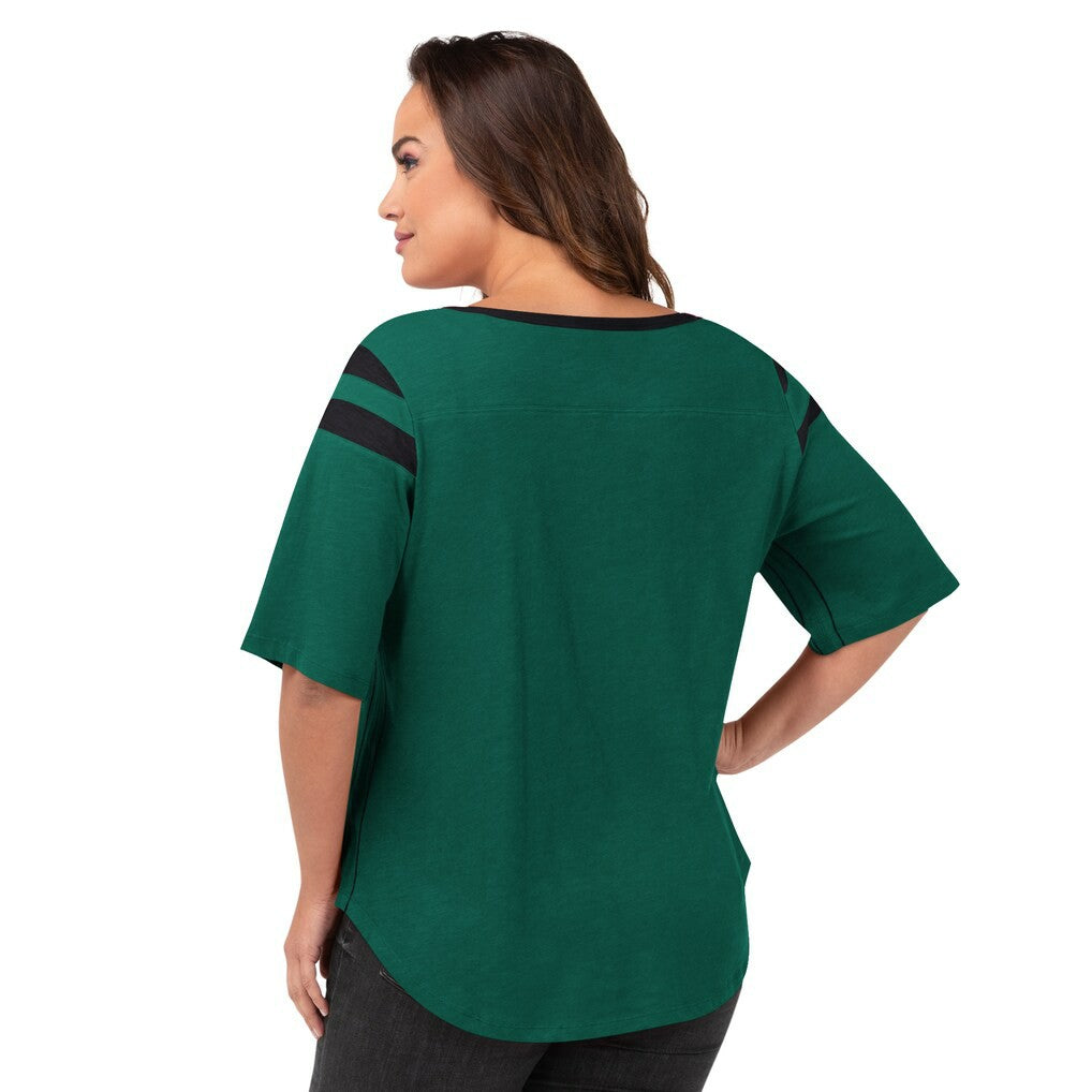 NFL New York Jets G-III 4Her by Carl Banks Women's Plus Size Linebacker T-Shirt