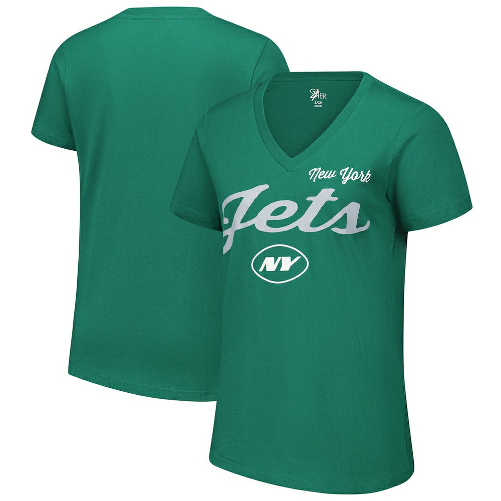 NFL New York Jets G-III 4Her by Carl Banks Women's Post Season V-Neck T-Shirt