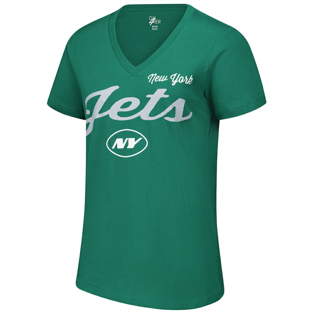 NFL New York Jets G-III 4Her by Carl Banks Women's Post Season V-Neck T-Shirt