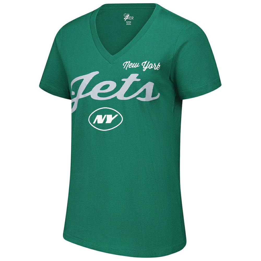 NFL New York Jets G-III 4Her by Carl Banks Women's Post Season V-Neck T-Shirt