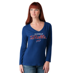 NFL Buffalo Bills G-III 4Her by Carl Banks Women's Post Season Long Sleeve V-Neck T-Shirt