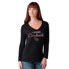 NFL Arizona Cardinals G-III 4Her by Carl Banks Women's Post Season Long Sleeve V-Neck T-Shirt