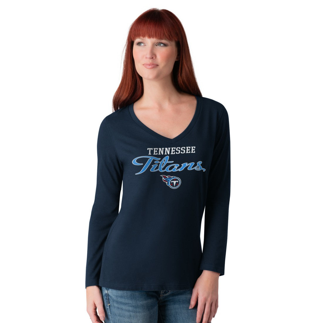 NFL Tennessee Titans G-III 4Her by Carl Banks Women's Post Season Long Sleeve V-Neck T-Shirt