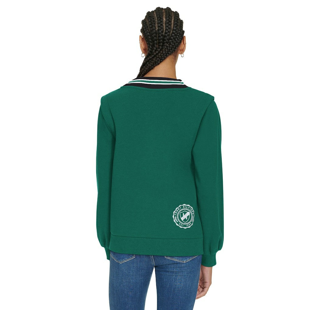 NFL New York Jets Tommy Hilfiger Women's Alice V-Neck Pullover Sweatshirt